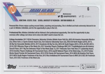 2021 Topps On-Demand Set #2 - Athletes Unlimited Volleyball #6 Briana Holman Back